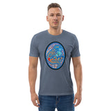 Dino Agate Blue Design Unisex organic cotton t-shirt