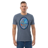 Dino Agate Blue Design Unisex organic cotton t-shirt