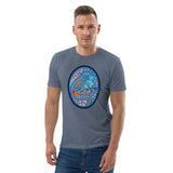 Dino Agate Blue Design Unisex organic cotton t-shirt