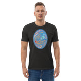 Dino Agate Blue Design Unisex organic cotton t-shirt