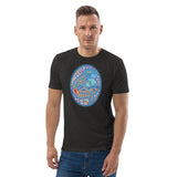 Dino Agate Blue Design Unisex organic cotton t-shirt