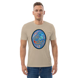 Dino Agate Blue Design Unisex organic cotton t-shirt