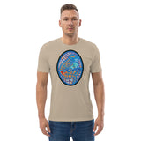 Dino Agate Blue Design Unisex organic cotton t-shirt