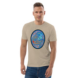 Dino Agate Blue Design Unisex organic cotton t-shirt