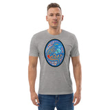 Dino Agate Blue Design Unisex organic cotton t-shirt