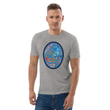 Dino Agate Blue Design Unisex organic cotton t-shirt