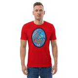 Dino Agate Blue Design Unisex organic cotton t-shirt