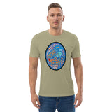 Dino Agate Blue Design Unisex organic cotton t-shirt