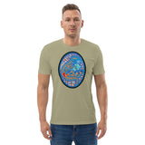 Dino Agate Blue Design Unisex organic cotton t-shirt