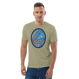 Dino Agate Blue Design Unisex organic cotton t-shirt