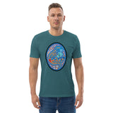 Dino Agate Blue Design Unisex organic cotton t-shirt