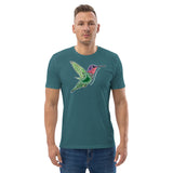 Humming Bird Design Unisex organic cotton t-shirt