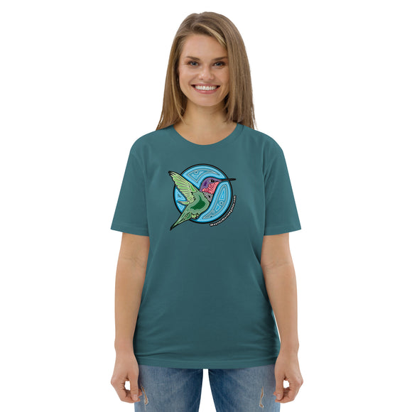 Humming Bird Agate Design Unisex organic cotton t-shirt