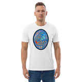 Dino Agate Blue Design Unisex organic cotton t-shirt