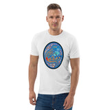 Dino Agate Blue Design Unisex organic cotton t-shirt