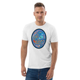 Dino Agate Blue Design Unisex organic cotton t-shirt