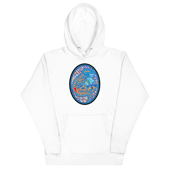 Dino Agate Blue Design Unisex Hoodie