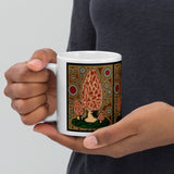 Morel Agate Brown/Red Design White glossy mug