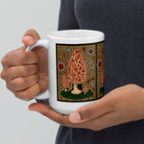 Morel Agate Brown/Red Design White glossy mug