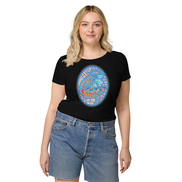 Dino Agate Blue Design Women’s basic organic t-shirt