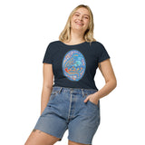 Dino Agate Blue Design Women’s basic organic t-shirt