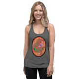 Dino Agate Red/Orange Design Women's Racerback Tank