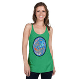 Dino Agate Blue Women's Racerback Tank