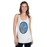 Dino Agate Blue Women's Racerback Tank