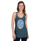 Dino Agate Blue Women's Racerback Tank