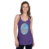 Dino Agate Blue Women's Racerback Tank