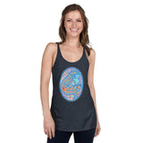 Dino Agate Blue Women's Racerback Tank