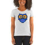 Blue Dream Agate Owl Design Ladies' short sleeve t-shirt